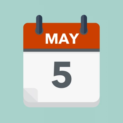 Calendar icon showing 5th May