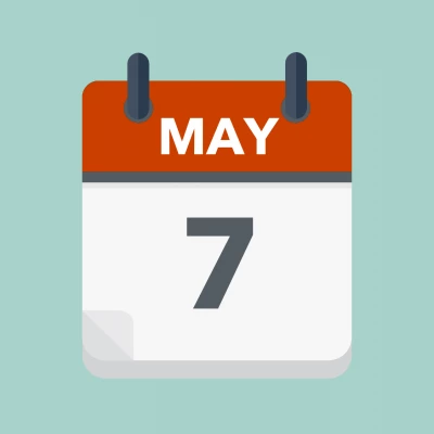 Calendar icon showing 7th May
