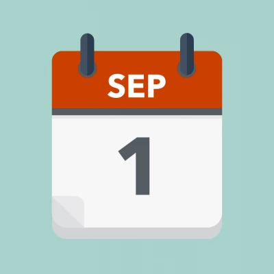 Calendar icon showing 1st September