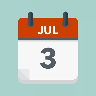 Calendar icon showing 3rd July