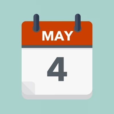 Calendar icon showing 4th May
