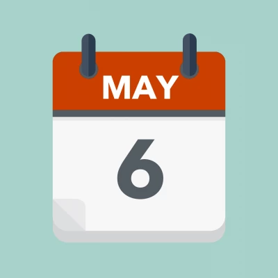 Calendar icon showing 6th May