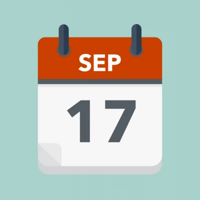 Calendar icon showing 17th September