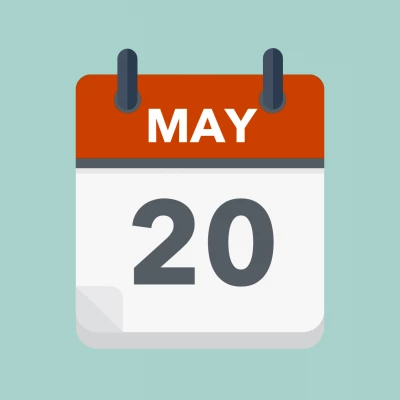 Calendar icon showing 20th May