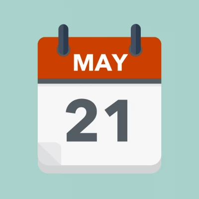 Calendar icon showing 21st May