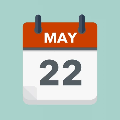 Calendar icon showing 22nd May