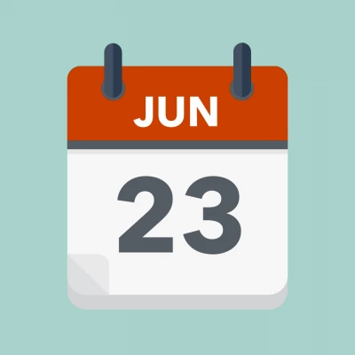 Calendar icon showing 23rd June