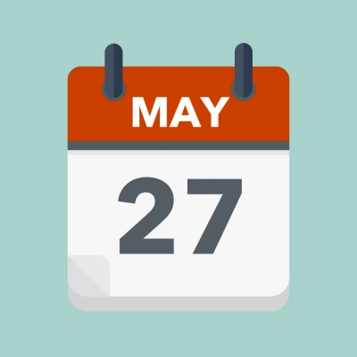Calendar icon showing 27th May
