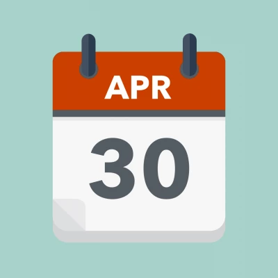 Calendar icon showing 30th April