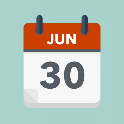Calendar icon showing 30th June